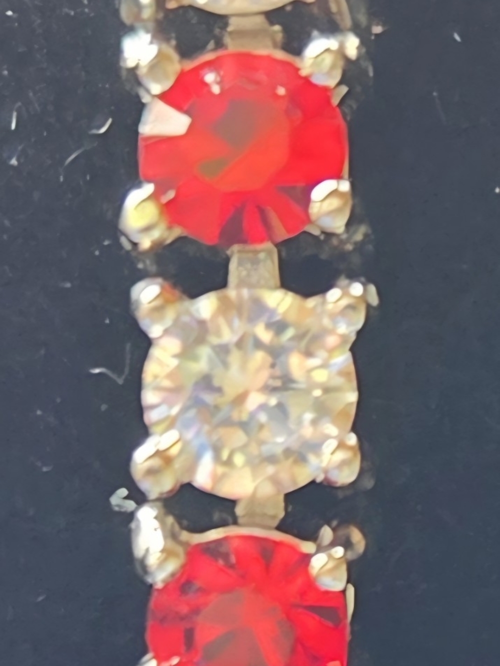 Park Lane Red and Clear Micro-Impression Bracelet